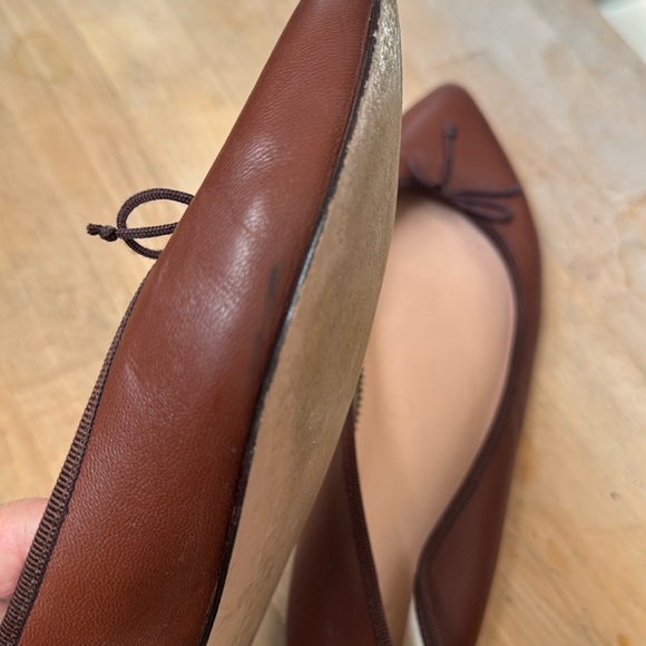 J Crew Gemma Leather Ballet Flats Mahogany Brown 8.5 Classic - Picture 10 of 17